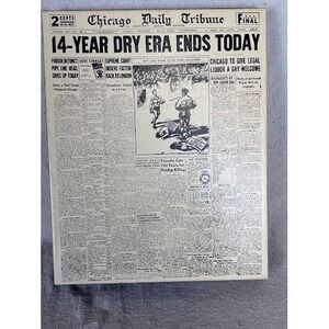 Vintage Springbok Repeal Of Prohibition Jigsaw Puzzle 500+ Chicago Daily Tribune